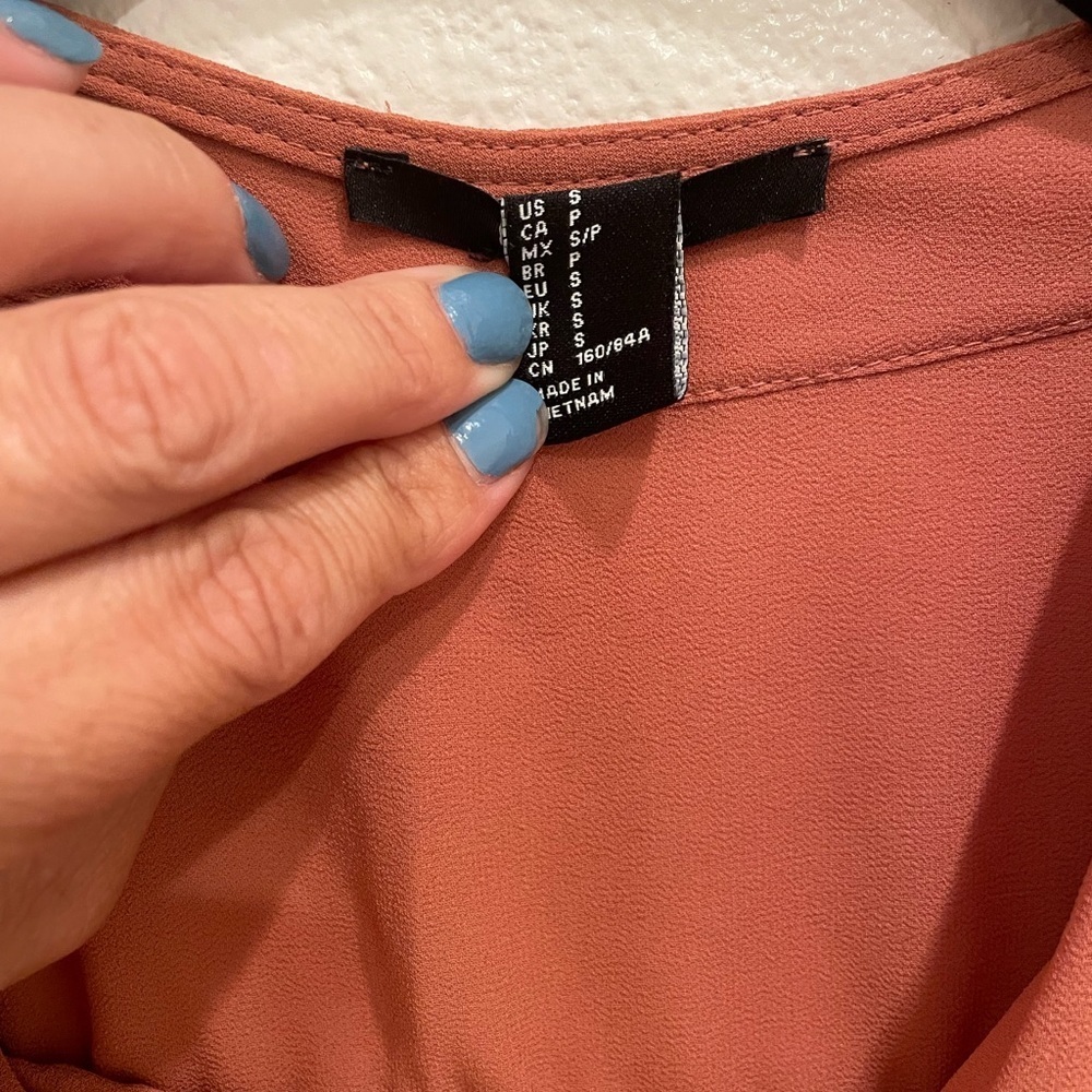 Forever 21 Rust Orange Wrap Blouse | Women’s Small​​​ - Picture 5 of 8